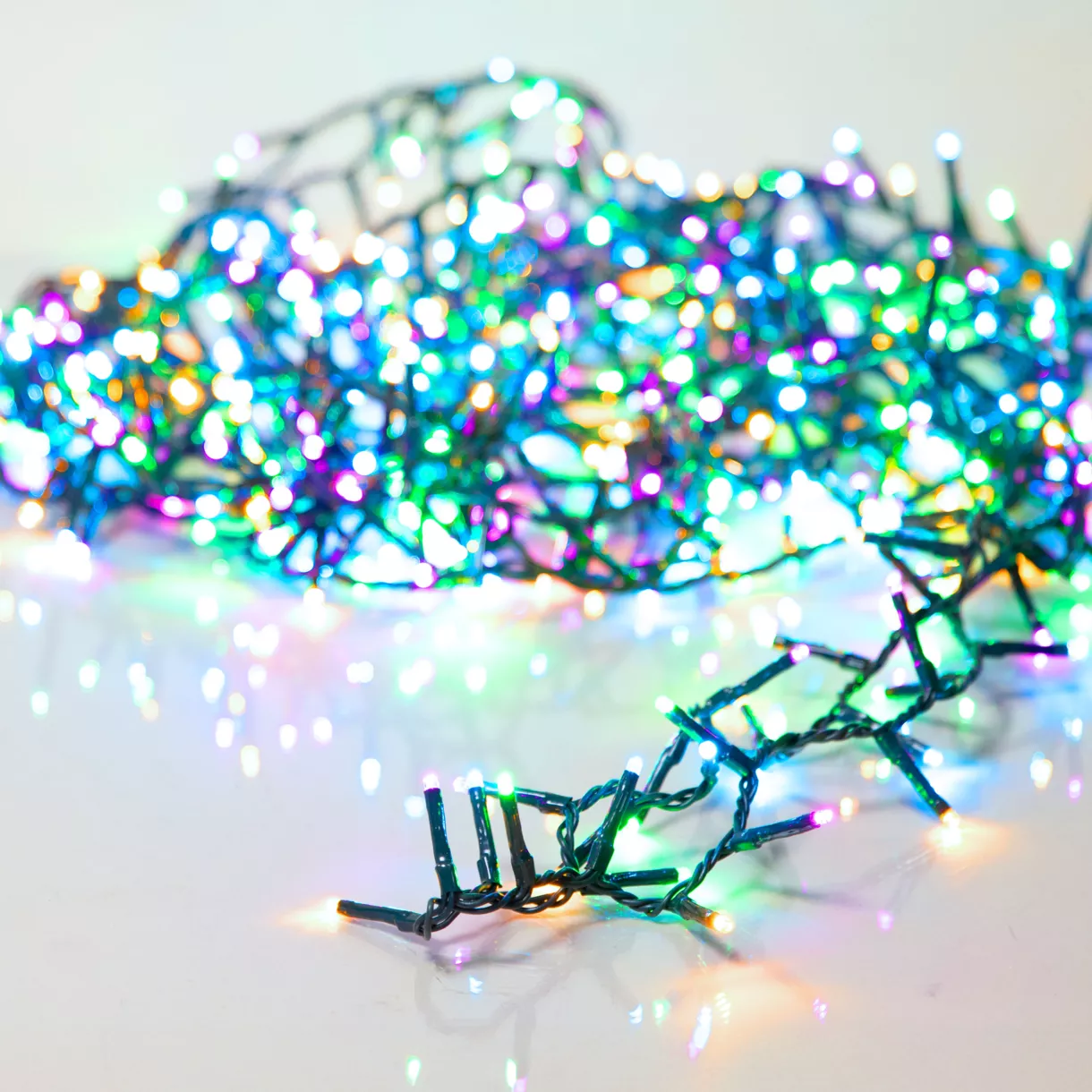 Lichtslinger 7,50 m 350 LED groen kabel NewLuxe Pastel multikleur