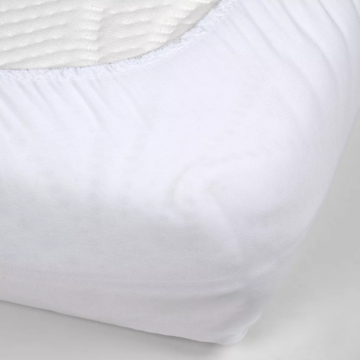 Waterdichte molton baby matrasbeschermer (60 x 120 cm) Serena Wit