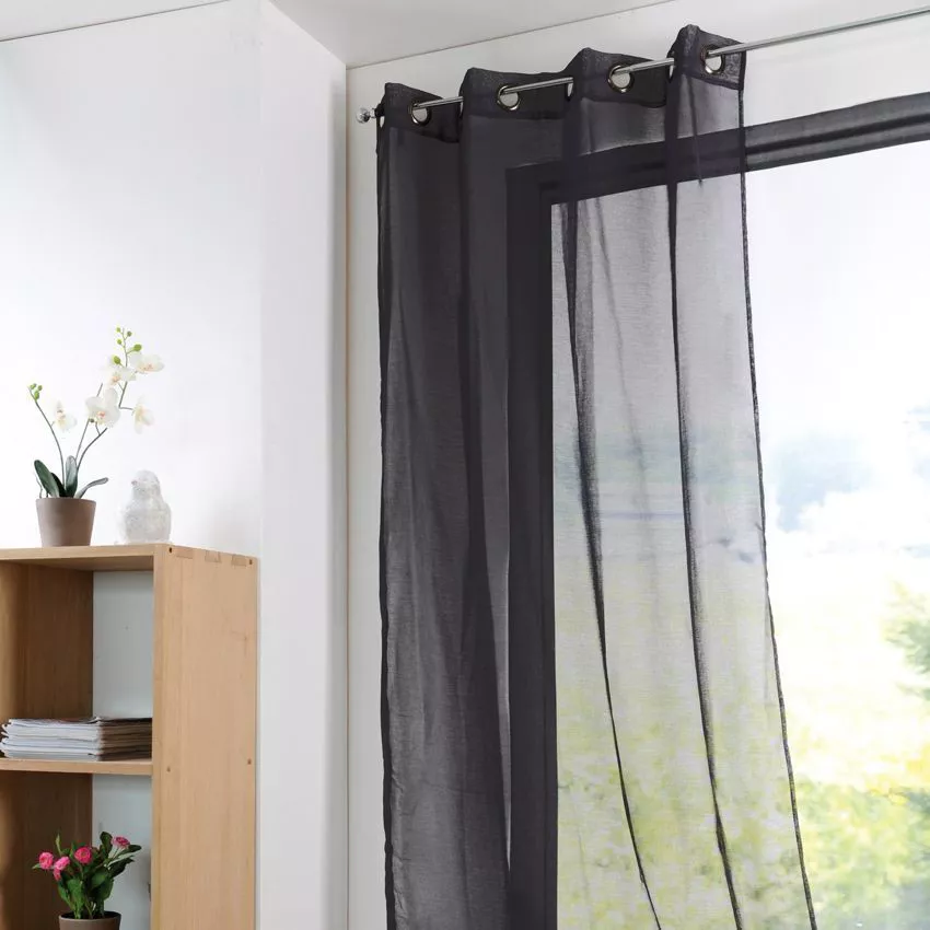 Visillo  (135 x Alto  260 cm) Monna Negro