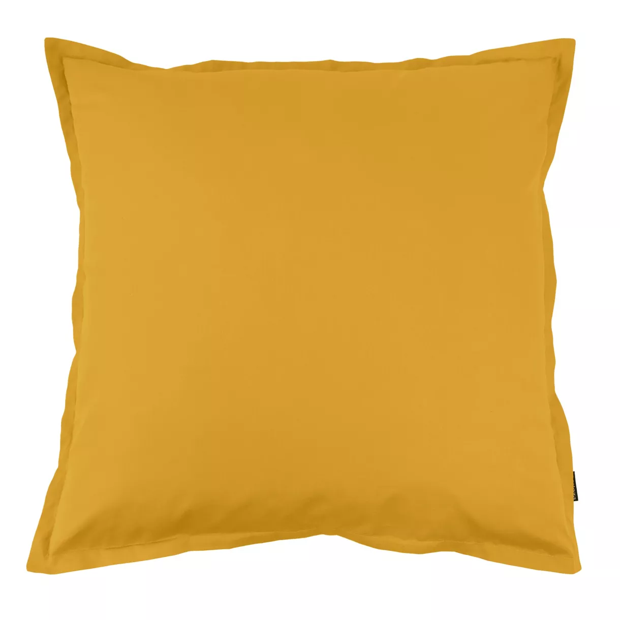 Taie d'oreiller carrée percale de coton (80 x 80 cm) Cali Jaune moutarde