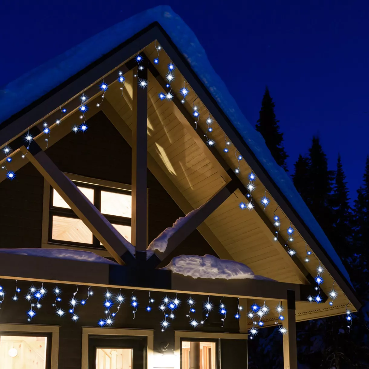 Stalactite lumineuse L20 m Stars Bicolore 490 LED CT