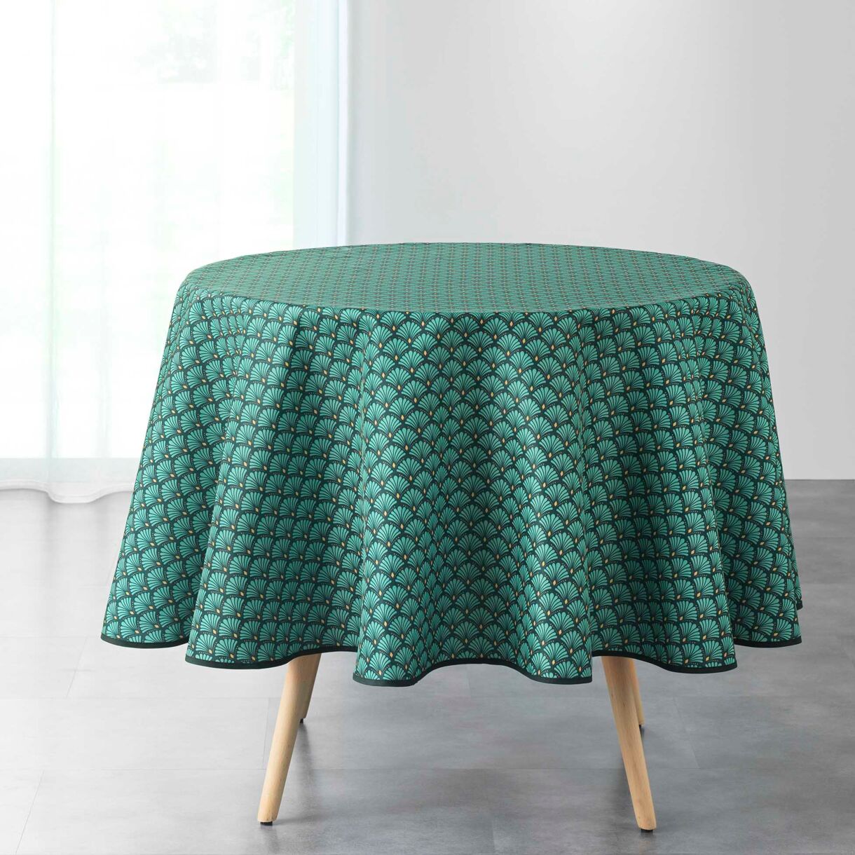 Mantel redondo antimancha (D180 cm) Artchic Verde