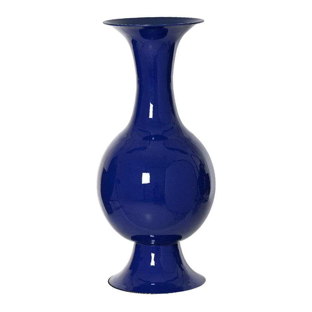 1 Vase fer dia25-H56cm bleu