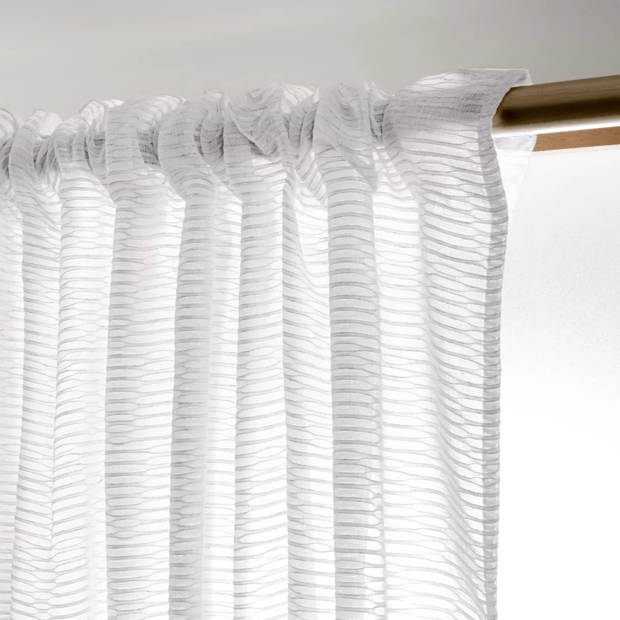 Visillo con galón fruncido (280 x 240 cm) Maël Blanco