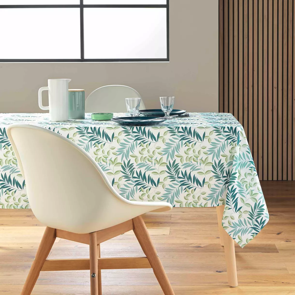 Nappe Rectangle (145 x 240 cm) Nedelia Sauge, Polyester ImprimŽ