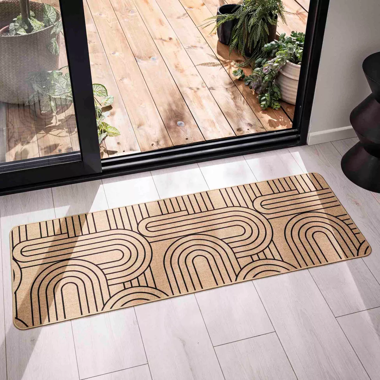 Tapis Rectangle (45 x 120 cm) Modul Noir, TissŽ ImprimŽ