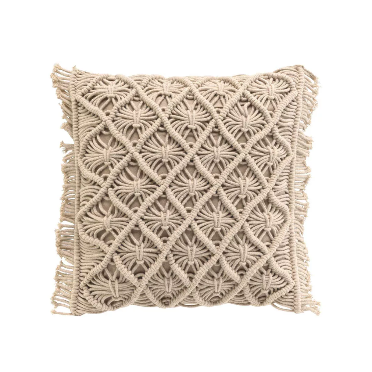 Coussin DŽhoussable (40 x 40 cm) Indy, Coton MacramŽ