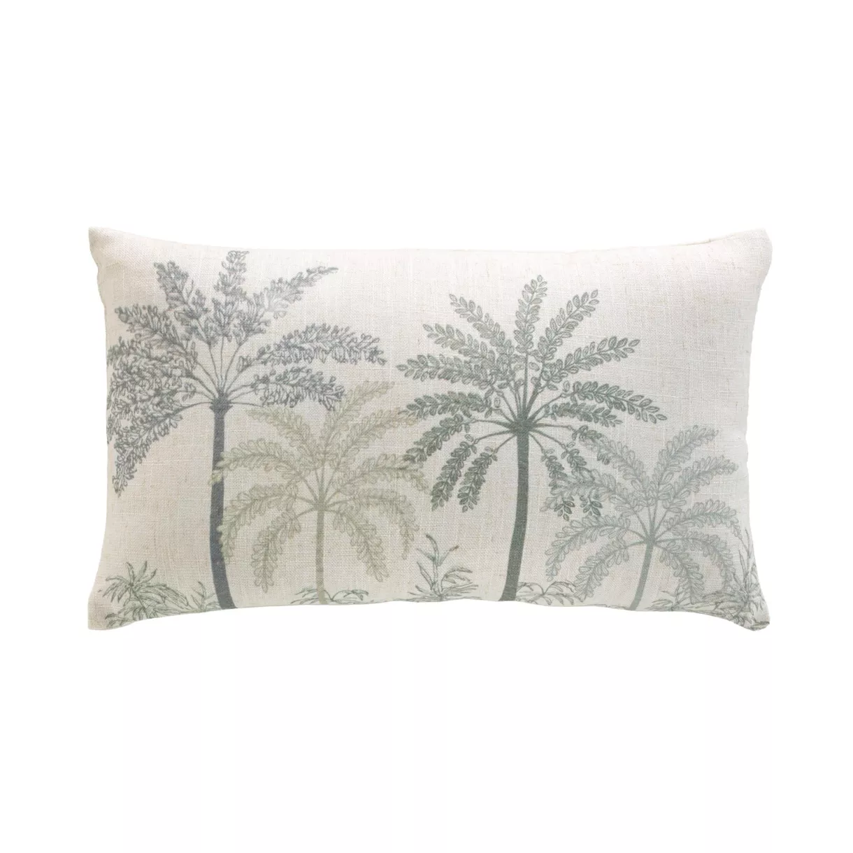 Coussin DŽhoussable (30 x 50 cm) Palmea Vert, Polyester & Lin