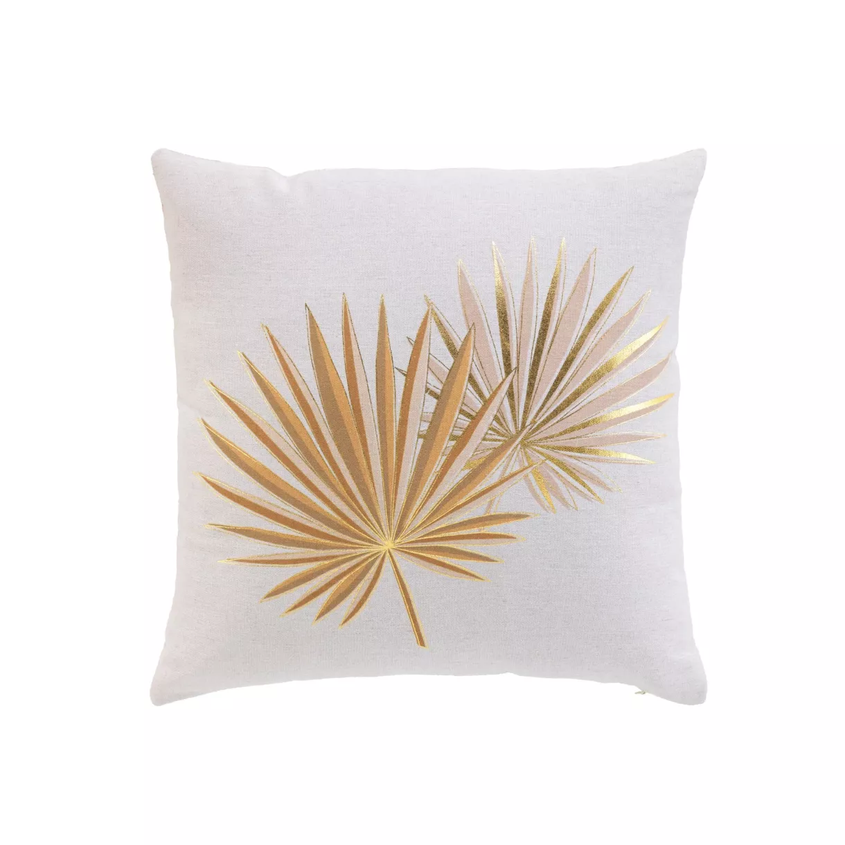 Cojín cuadrado de tela de algodón (40 x 40 cm) Lotus Amarillo ocre