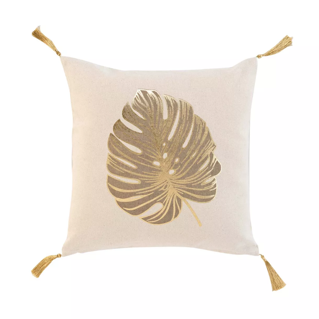 Coussin DŽhoussable (40 x 40 cm) Mogador, Coton ImprimŽ MŽtallisŽ