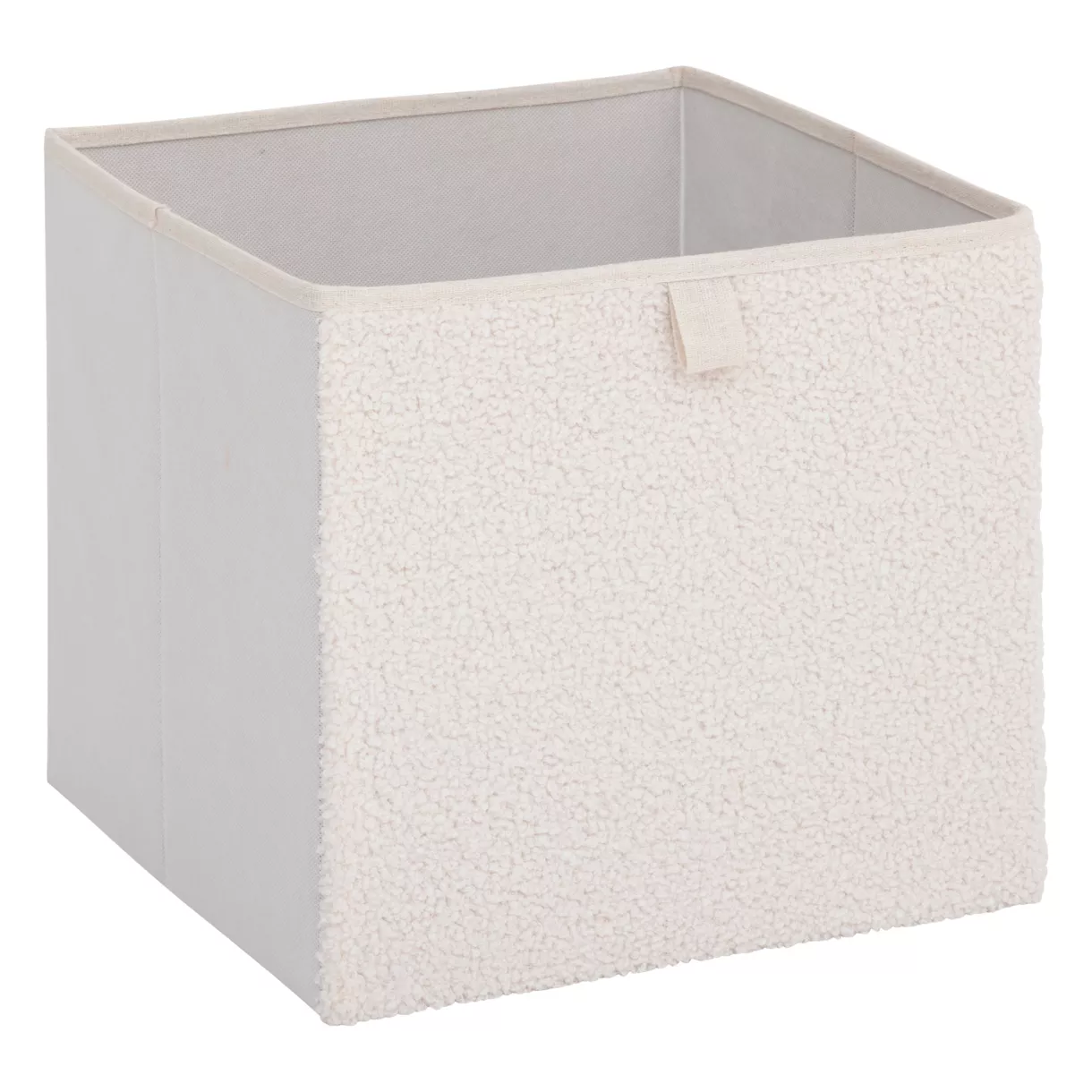 Opbergmand (31 x 31 cm) Bouclé Wit