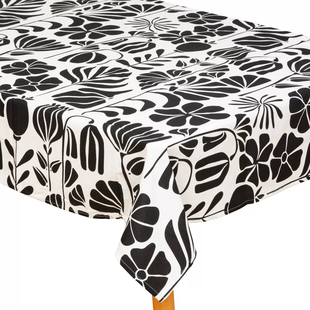 Rechthoekig katoenen tafelkleed (150 x 250 cm) Twist Zwart