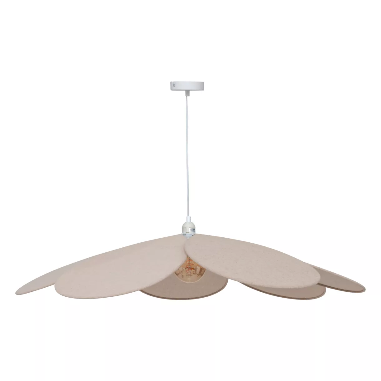 Hanglamp linnen bloemblaadje (100 cm) Naya Beige
