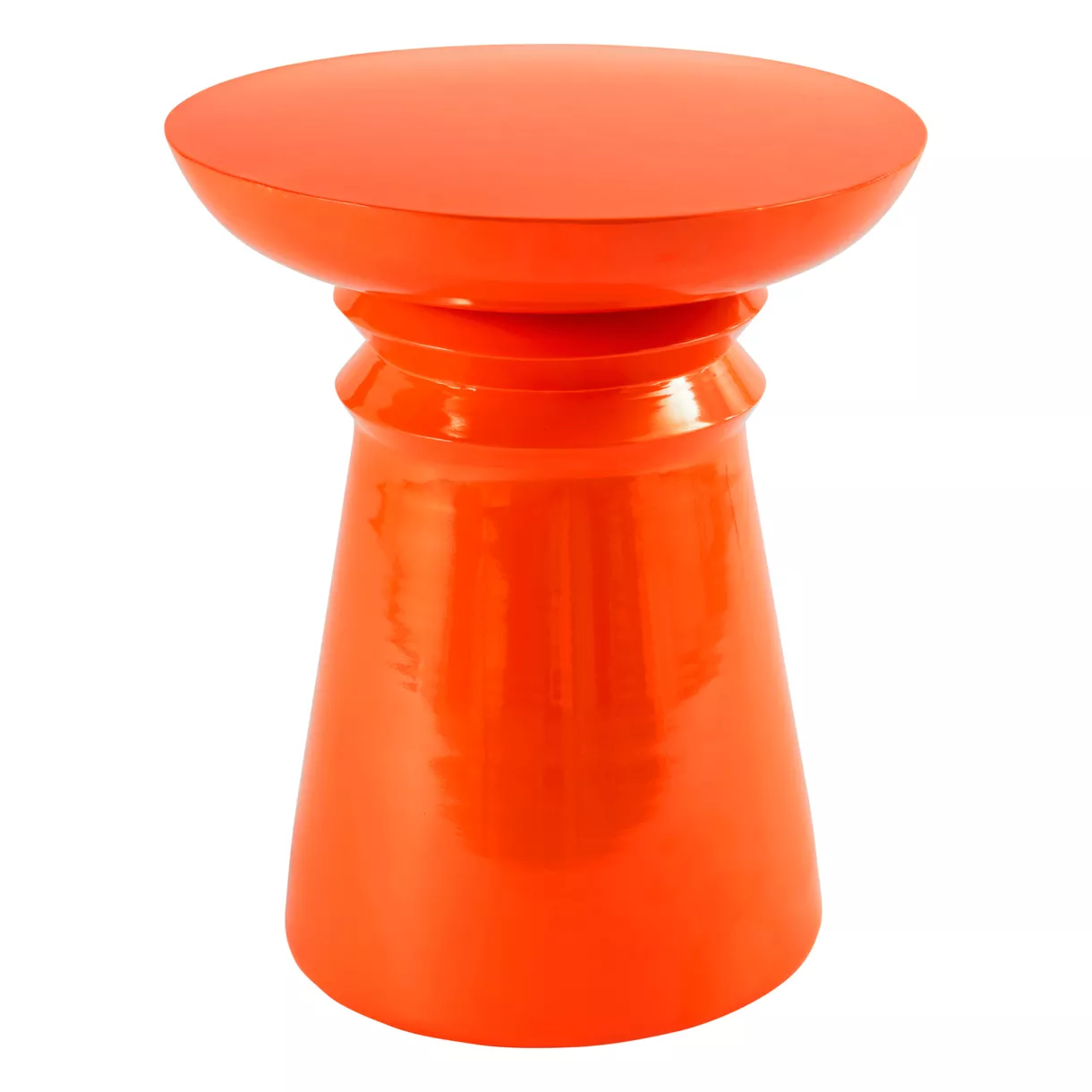 Bijzettafel totem metaal (H43 cm) Jaya Oranje