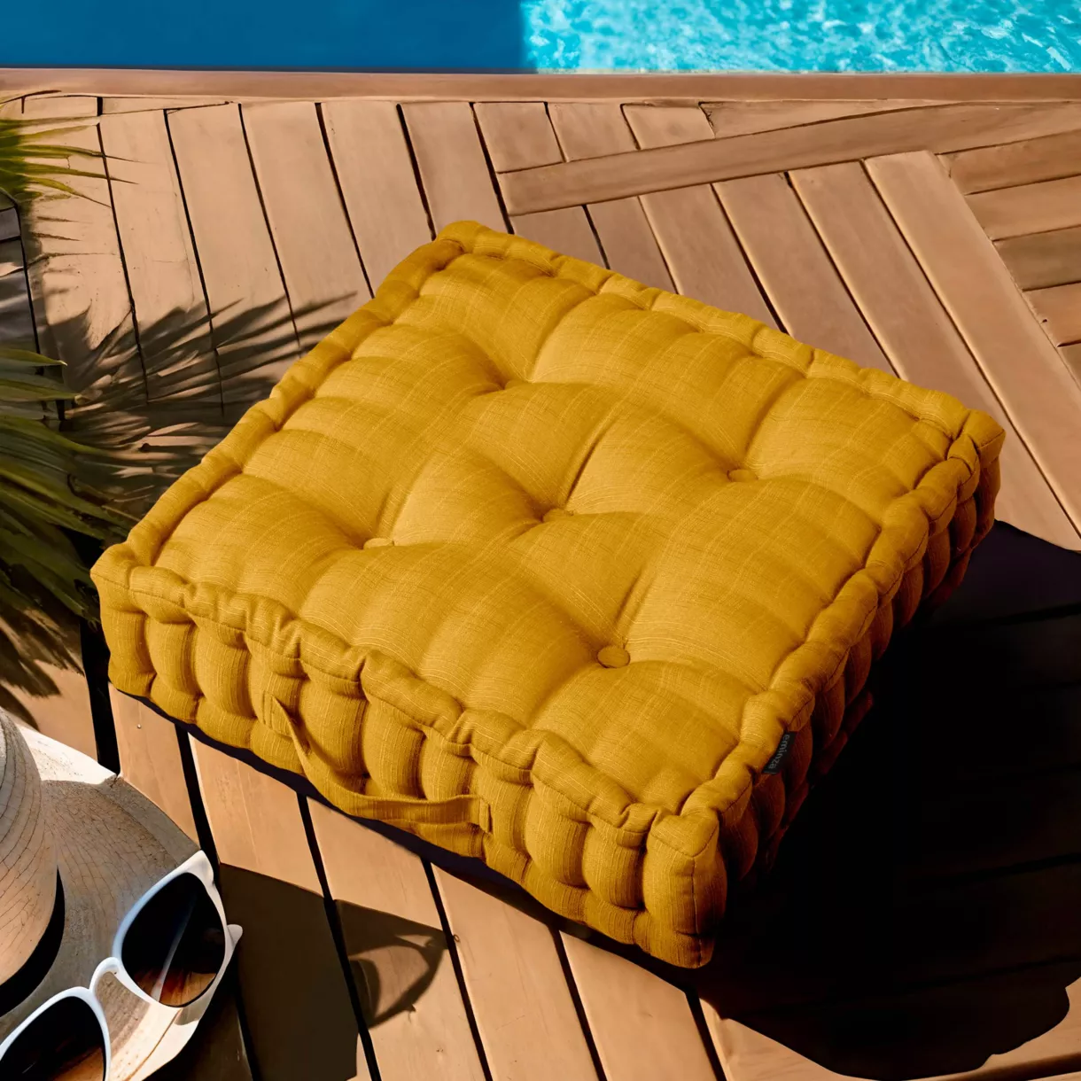 Cojín para suelo de exterior  (50 x 50 cm) Sunset Amarillo mostaza 