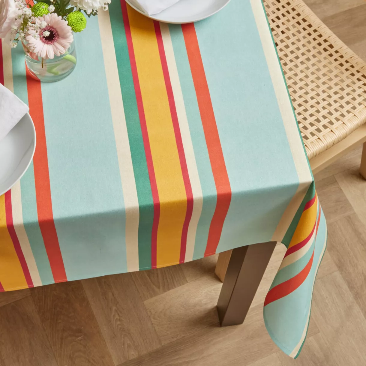 Tischdecke rechteckig Baumwolle beschichtet (150 x 250 cm) Cervione Mehrfarbig