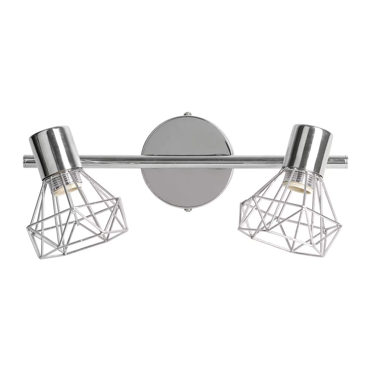 Deckenspot 2-flammig verstellbar Metall (30 x 16 cm) Diamond Silber