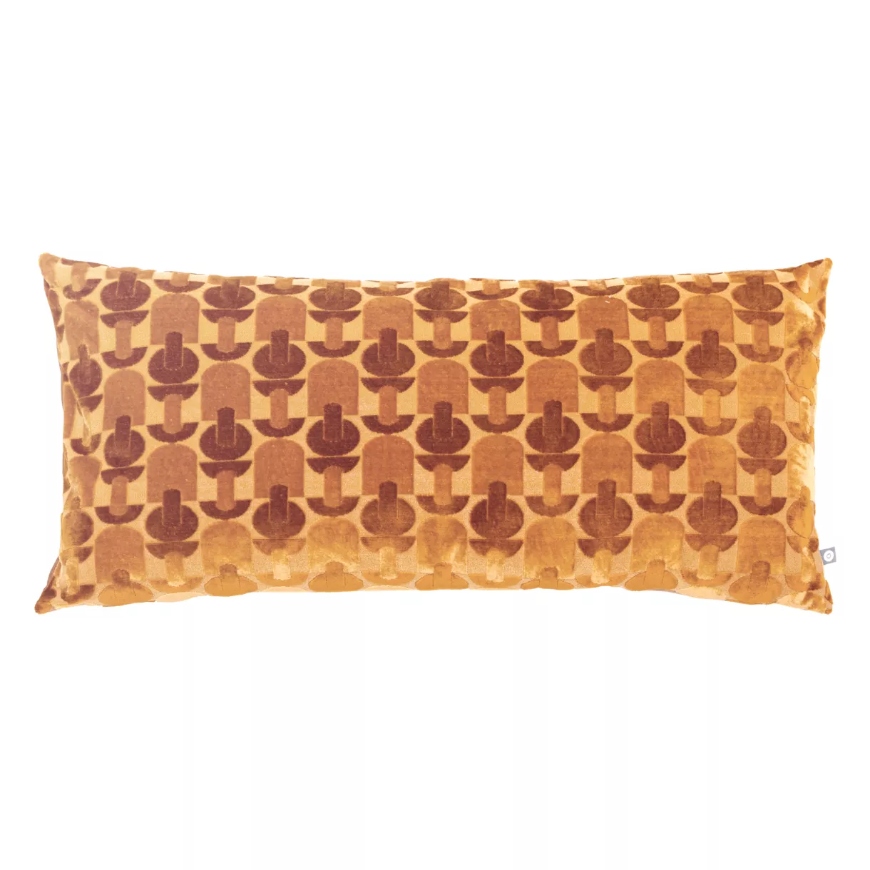 Cojín rectangular terciopelo (35 x 75 cm) Luna Amarillo ocre