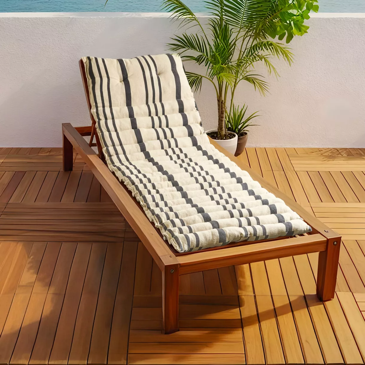 Cojín de tumbona enrrollable (L180 cm) Manduel Gris Pizarra