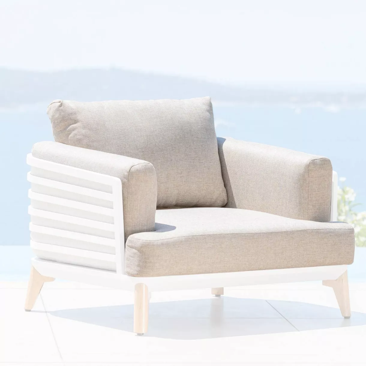 Housses de coussin de remplacement pour Fauteuil Monte Carlo Taupe
