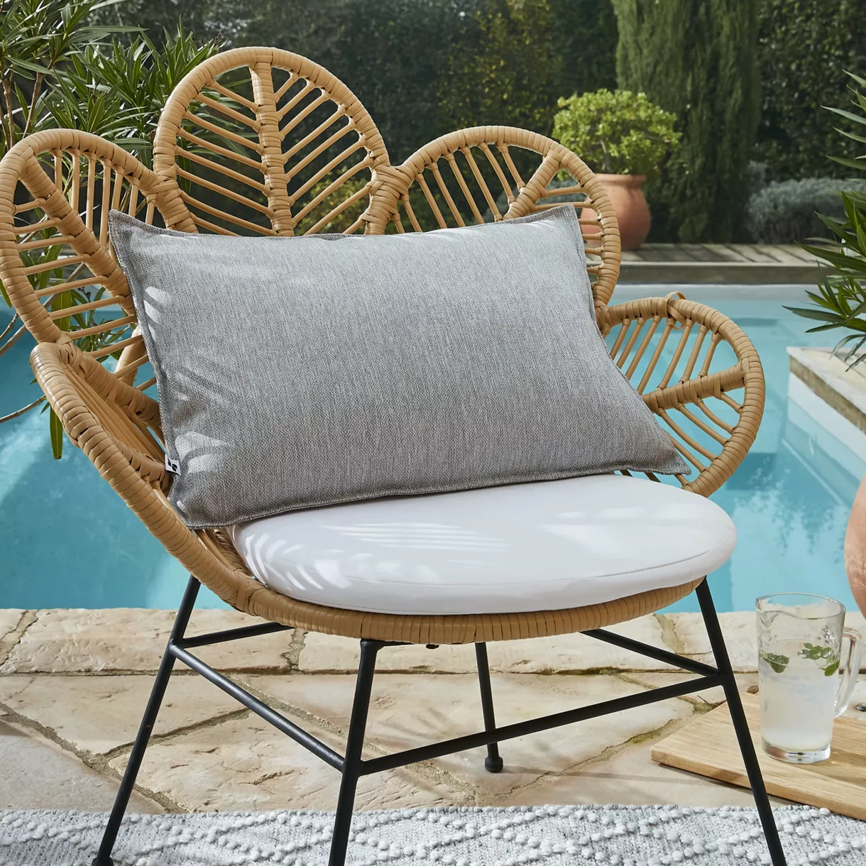 Housse de coussin 40 x 60 cm Polypropylne NAìA Galet