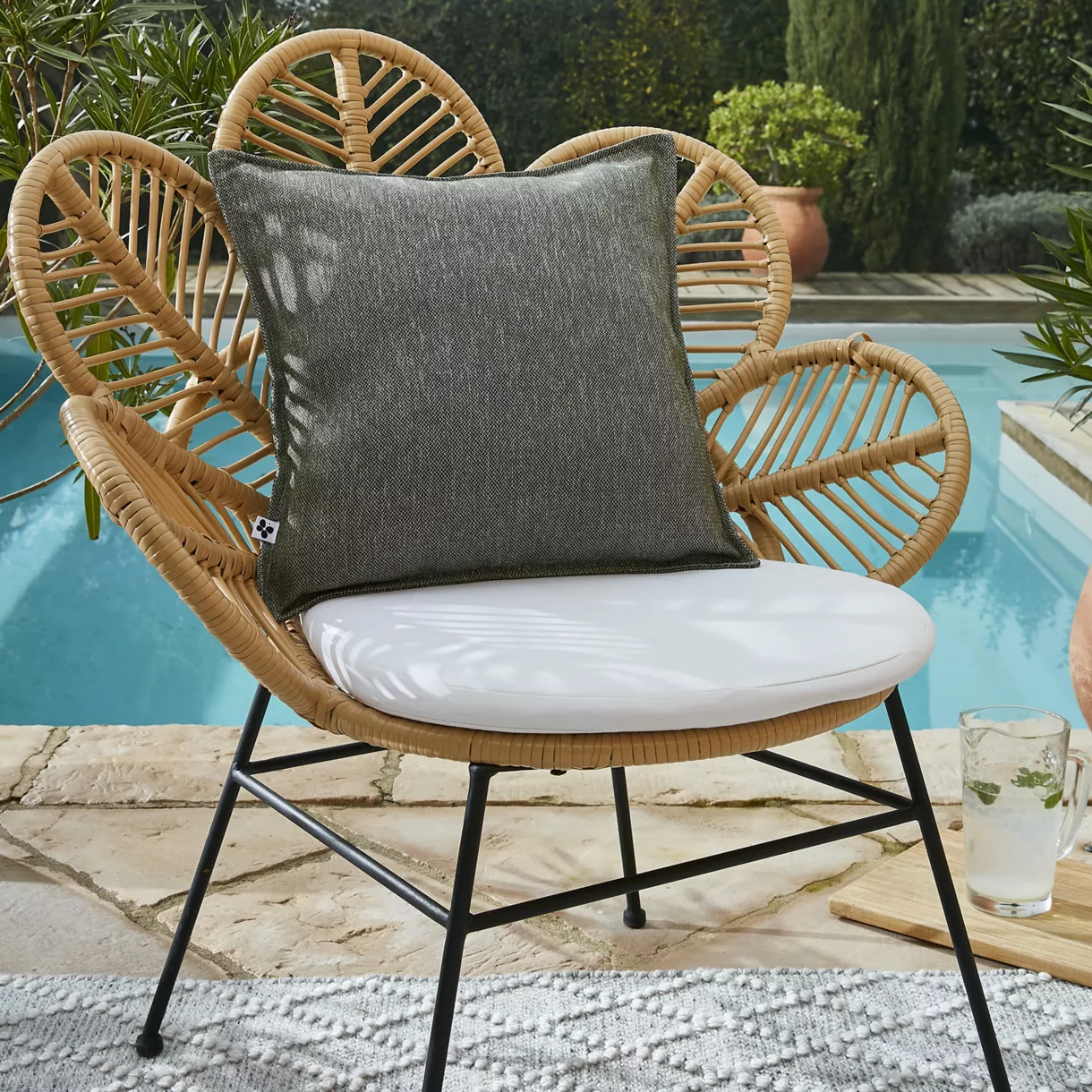 Housse de coussin 45 x 45 cm Polypropylne NAìA NŽnuphar