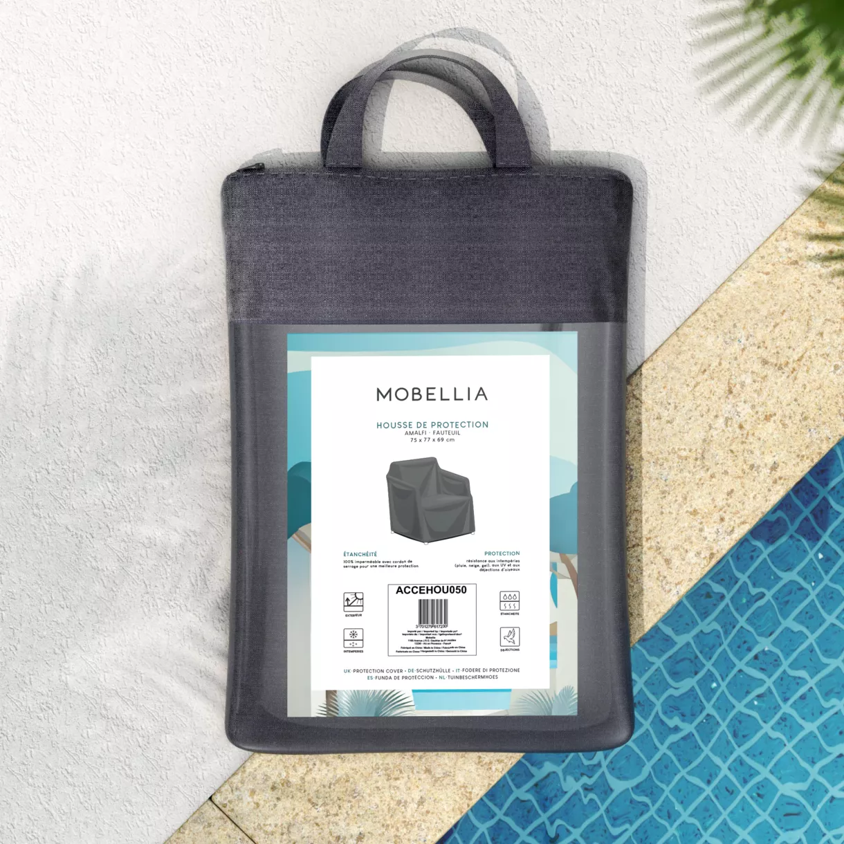 Funda de protecciÃ³n impermeable para SillÃ³ (75 x 77 cm) Amalfi Gris
