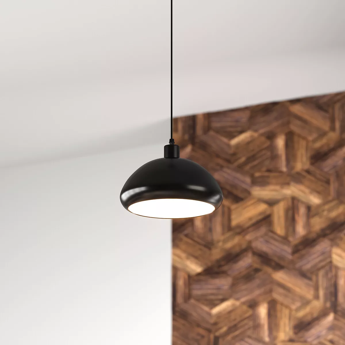 SUSP MET SAVIO NOIR D27 D. 27,5 x H. 110 cm