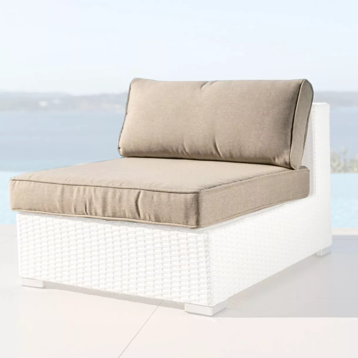 Housses de coussin de remplacement pour Chauffeuse Palma Taupe