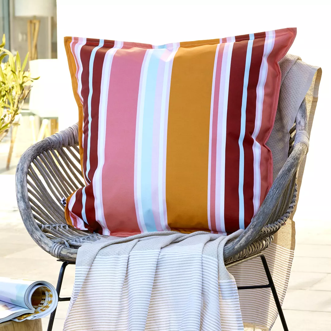 Housse de coussin 60 x 60 cm Polyester imprimŽ + enduction BIANCA Feu