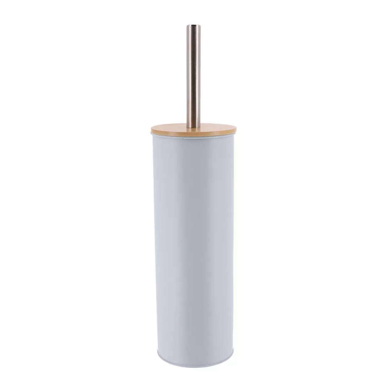 BROSSE WC METAL COUVERCLE BAMBOU - BLEU CLAIR