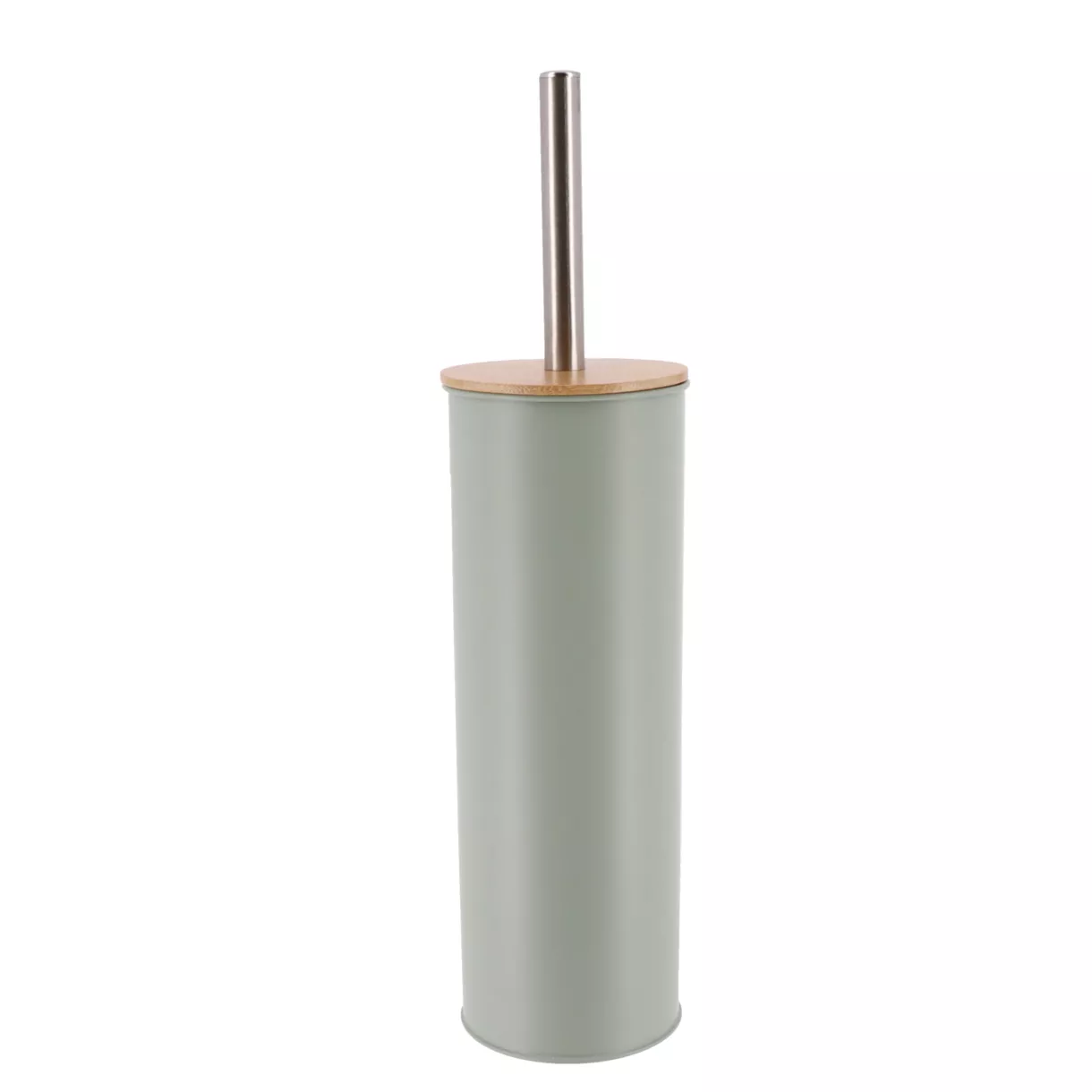 BROSSE WC METAL COUVERCLE BAMBOU - VERT EUCALYPTUS