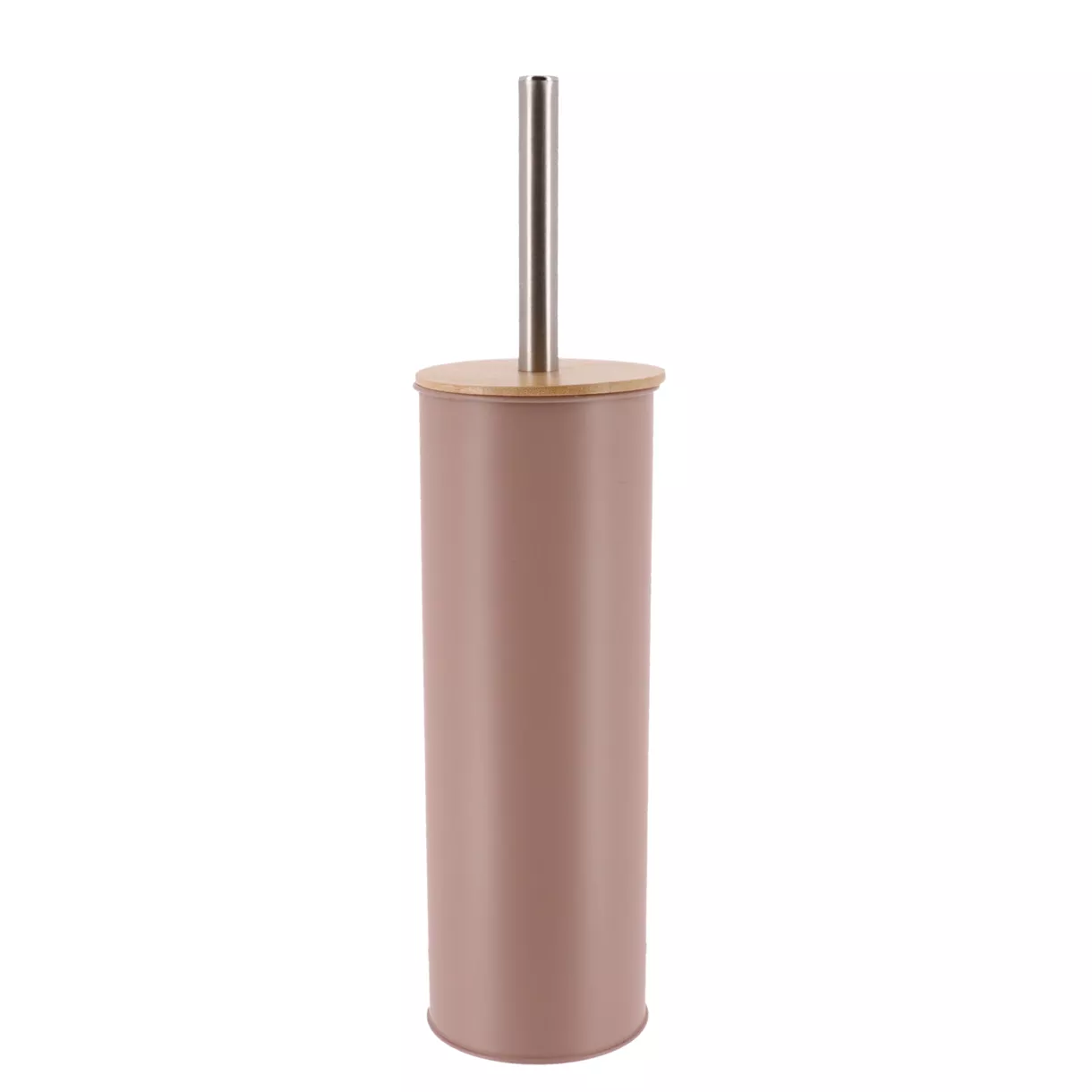 BROSSE WC METAL COUVERCLE BAMBOU - CAPUCCINO