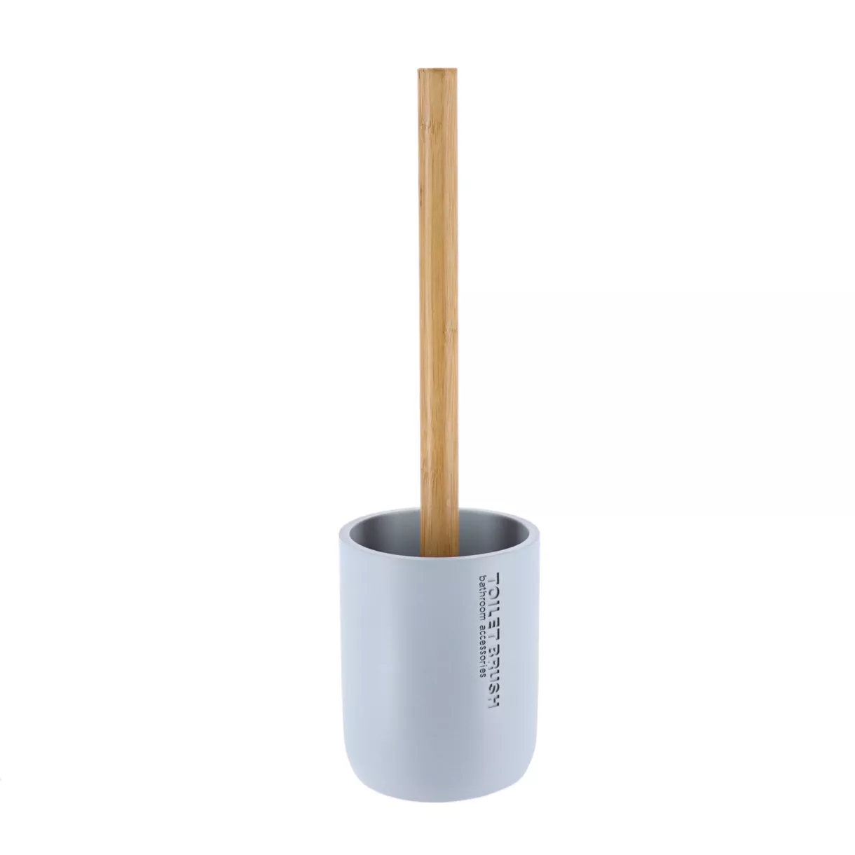 BROSSE WC POLYRESINE - BLEU CLAIR/BAMBOU