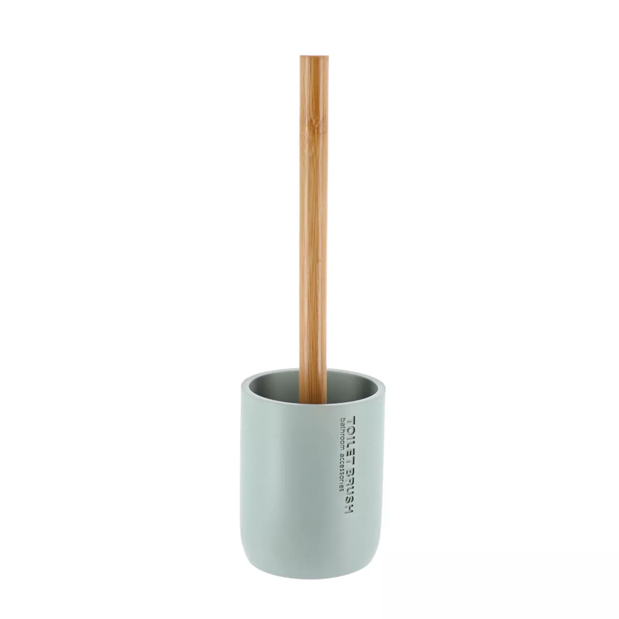 BROSSE WC POLYRESINE - VERT EUCALYPTUS/BAMBOU