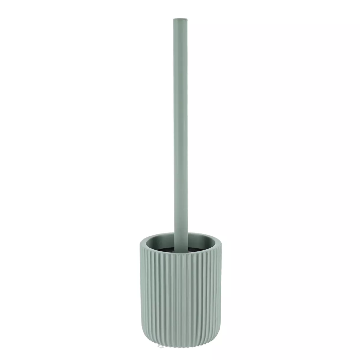 BROSSE WC POLYRESINE STRIEE - VERT EUCALYPTUS