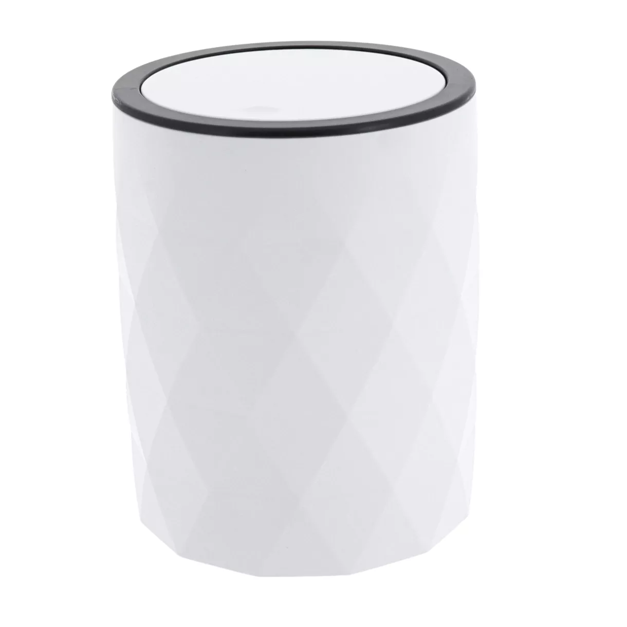 POUBELLE ABS + RUBBER 6L - BLANC