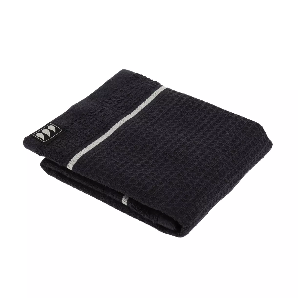 SERVIETTE INVITEE 30X50 CM 100% COTON NID D ABEILLE - NOIR