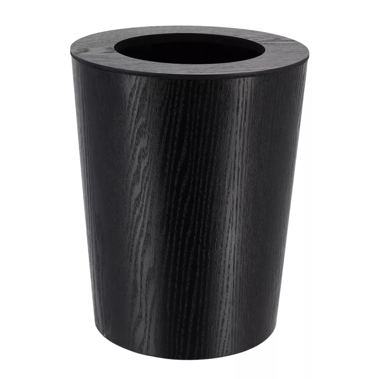 Poubelle salle de bain façon chêne Scandi Noir
