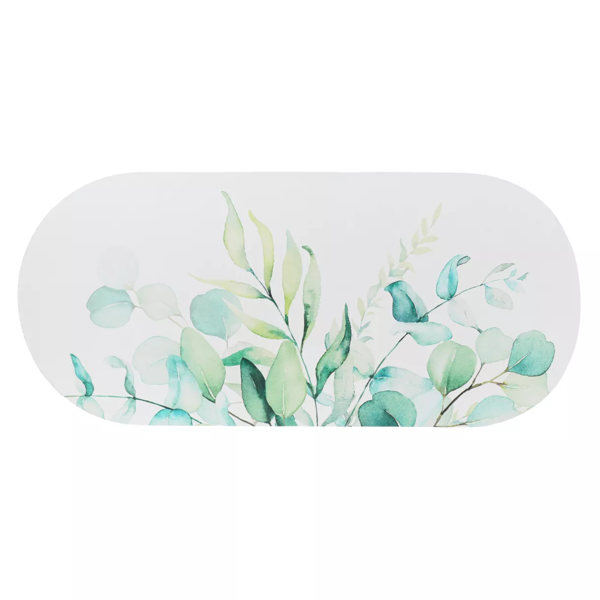 eminza Tapis de bain caoutchouc naturel antidérapant (45 x 100 cm) Eden Garden Vert