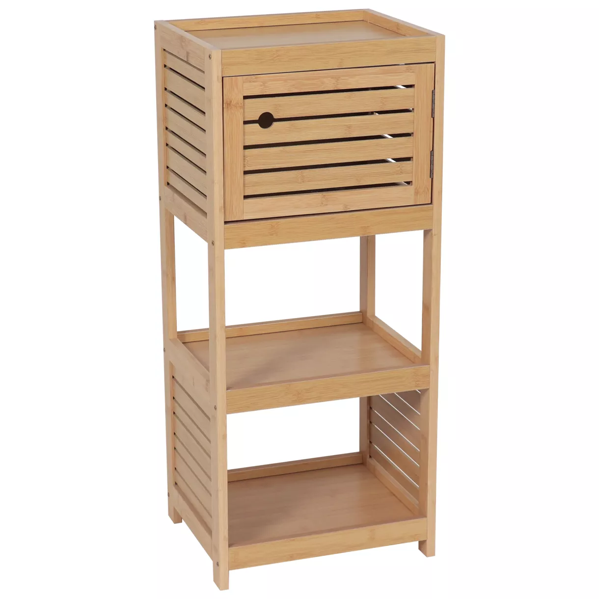 MEUBLE BAS DE RANGEMENT BAMBOU ET MDF 1 PORTE - TRINIDAD