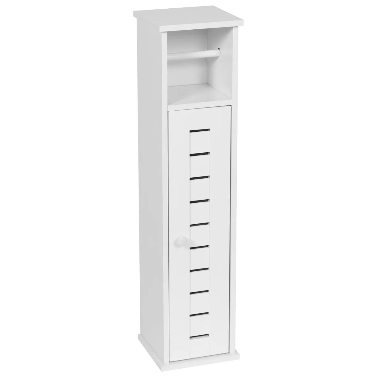 MEUBLE RESERVE ET DEROULEUR PAPIER WC 1 PORTE/1 ETAGERE INTERIEURE - SANTORIN