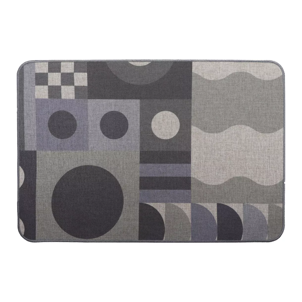 TAPIS IMP 40X60CM POLYESTER - GEO GRIS
