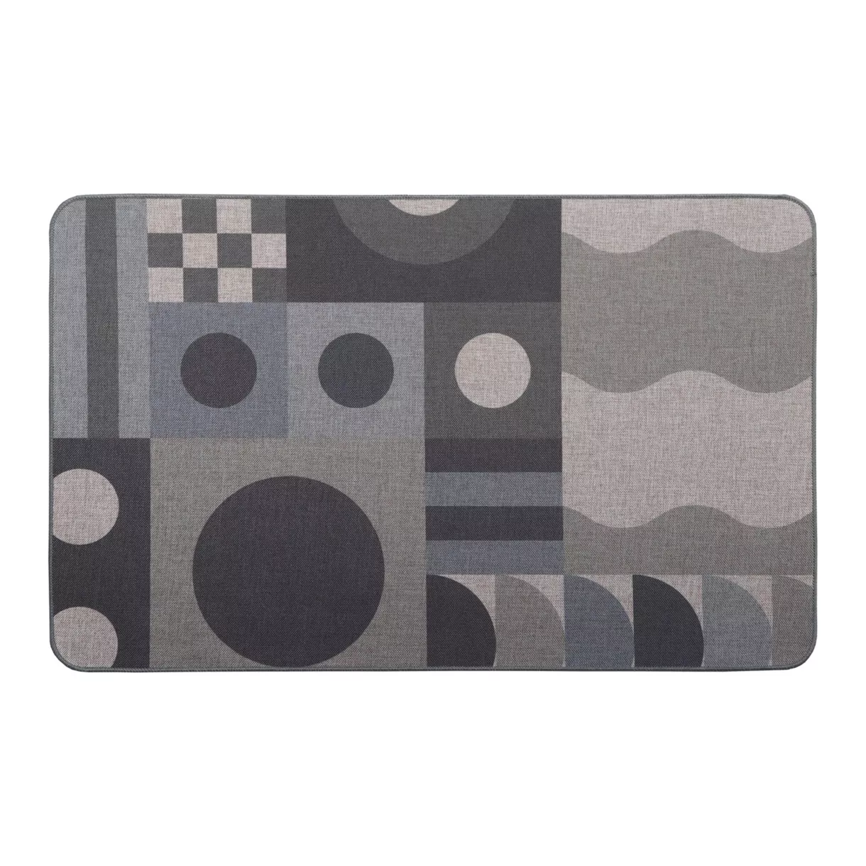 TAPIS IMP 50X80CM POLYESTER - GEO GRIS