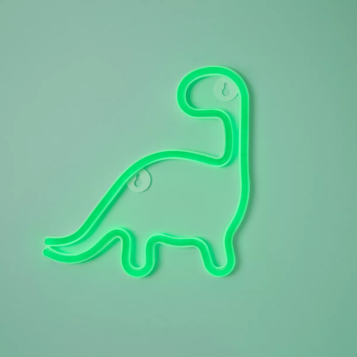 Neon verlichte dinosaurus kind (H23 cm) Groen