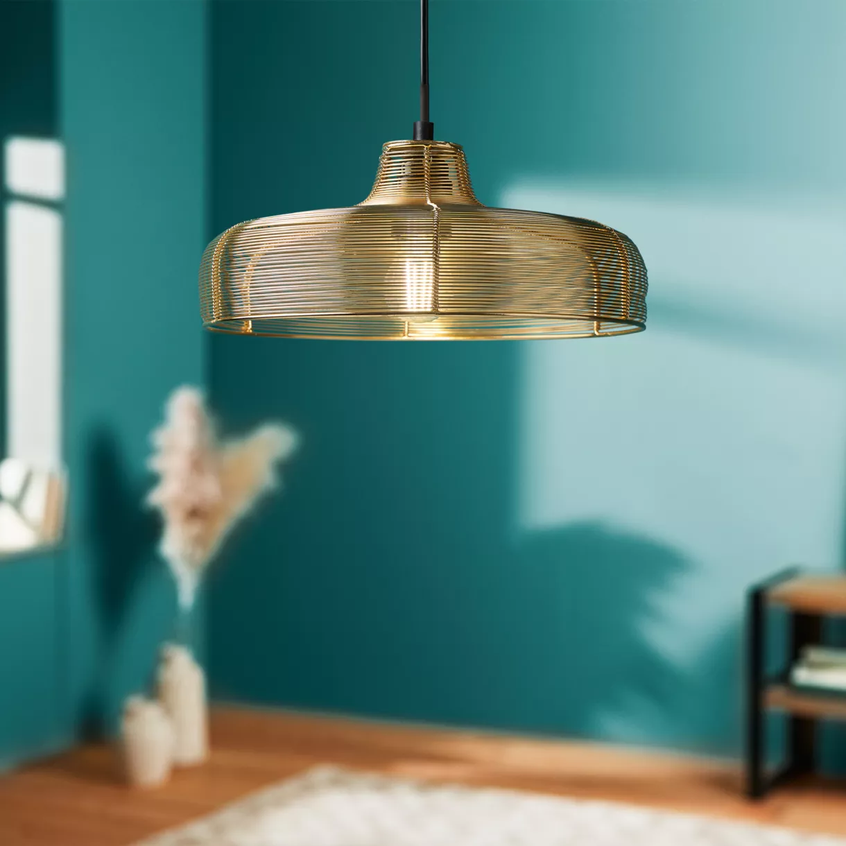 Suspension lumineuse métal (D29 cm) Lio Or