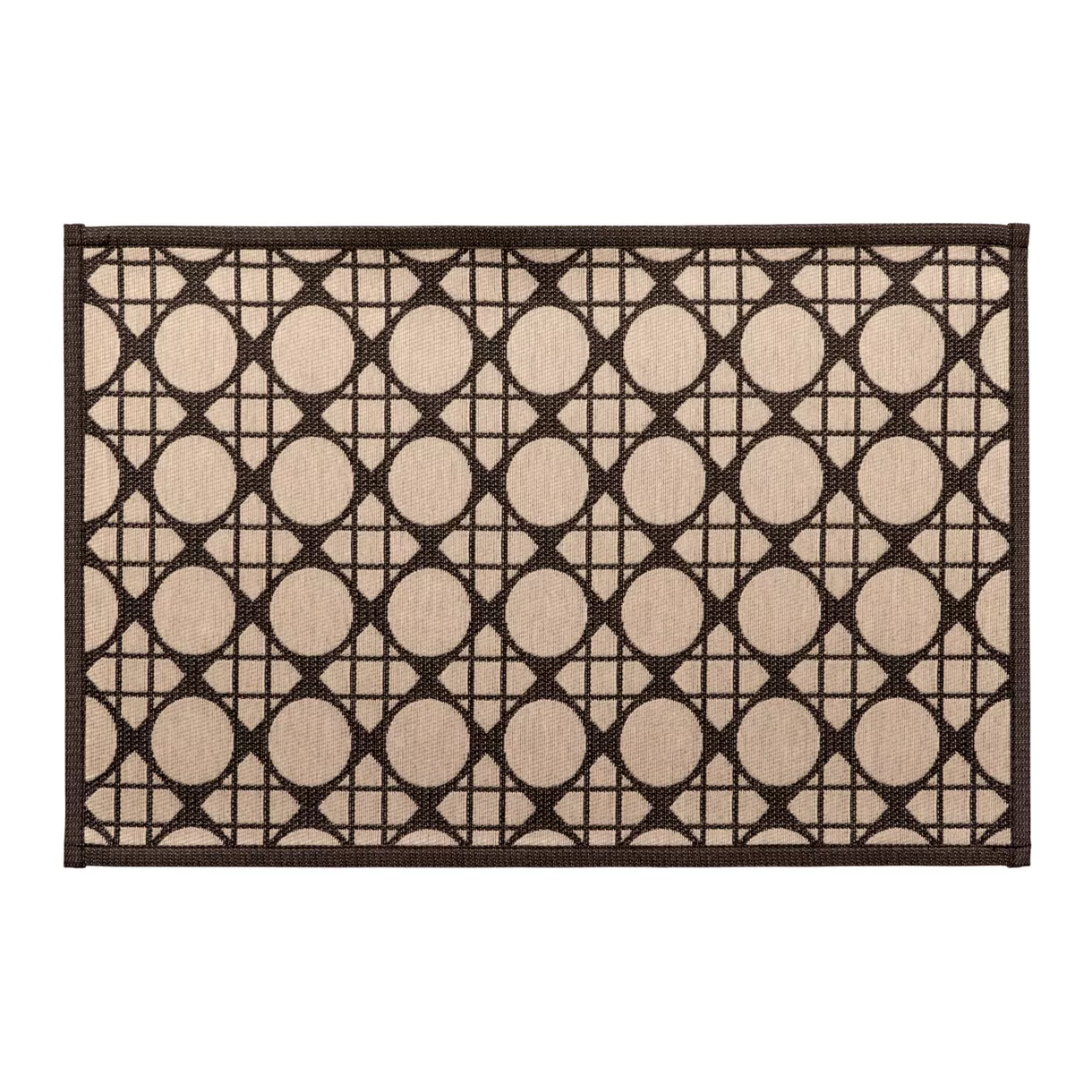 Tapis d'entrée antidérapant (40 x 60 cm) Geometrik Noir