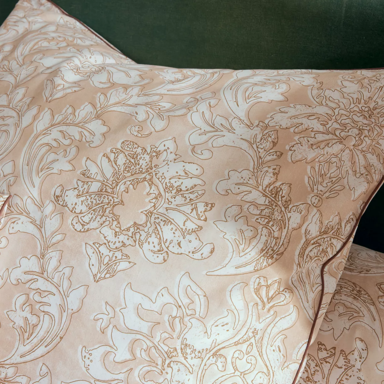 Funda de almohada cuadrada de percal de algodón (65 x 65 cm) Palazzo Beige