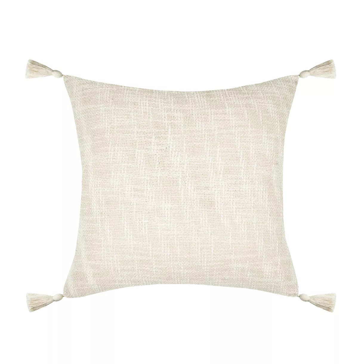 eminza Coussin carré coton (40 x 40 cm) Kinogi Ecru