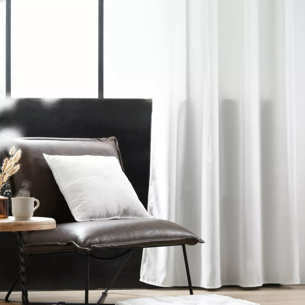 Rideau velours (140 x 260 cm) Dandy Ecru